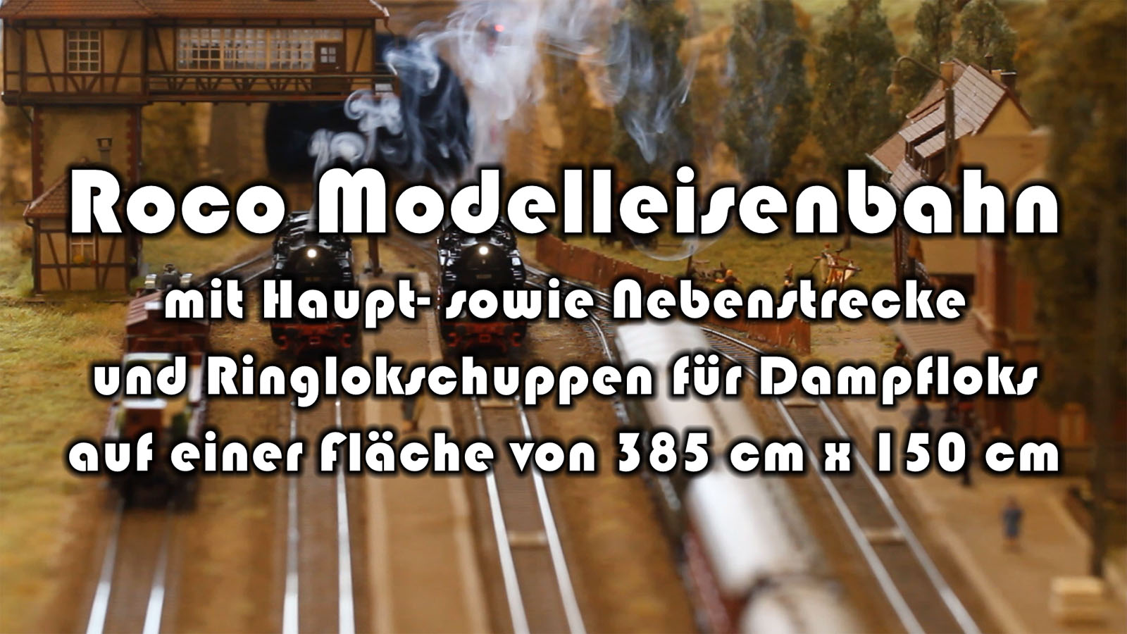 Roco Modellbahn H0 mit Ringlokschuppen für Dampfloks von Happy Modell aus Budapest